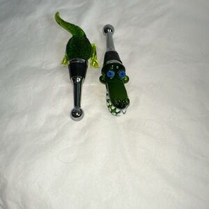 Green Alligator Wine Bottle Stoppers